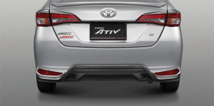 ชุดแต่ง Toyota Yaris ATIV 2017 : สเกิร์ตกันชนหลังสีดำBlack Rear Bumper Spoiler