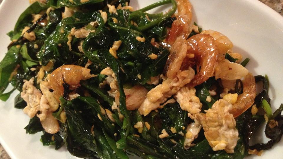 คั่วกลิ้งผักสด