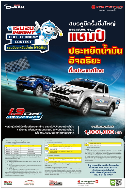 Isuzu Insight Fuel Economy Contest "แชมป์ประหยัดน้ำมันอัจฉริยะ”